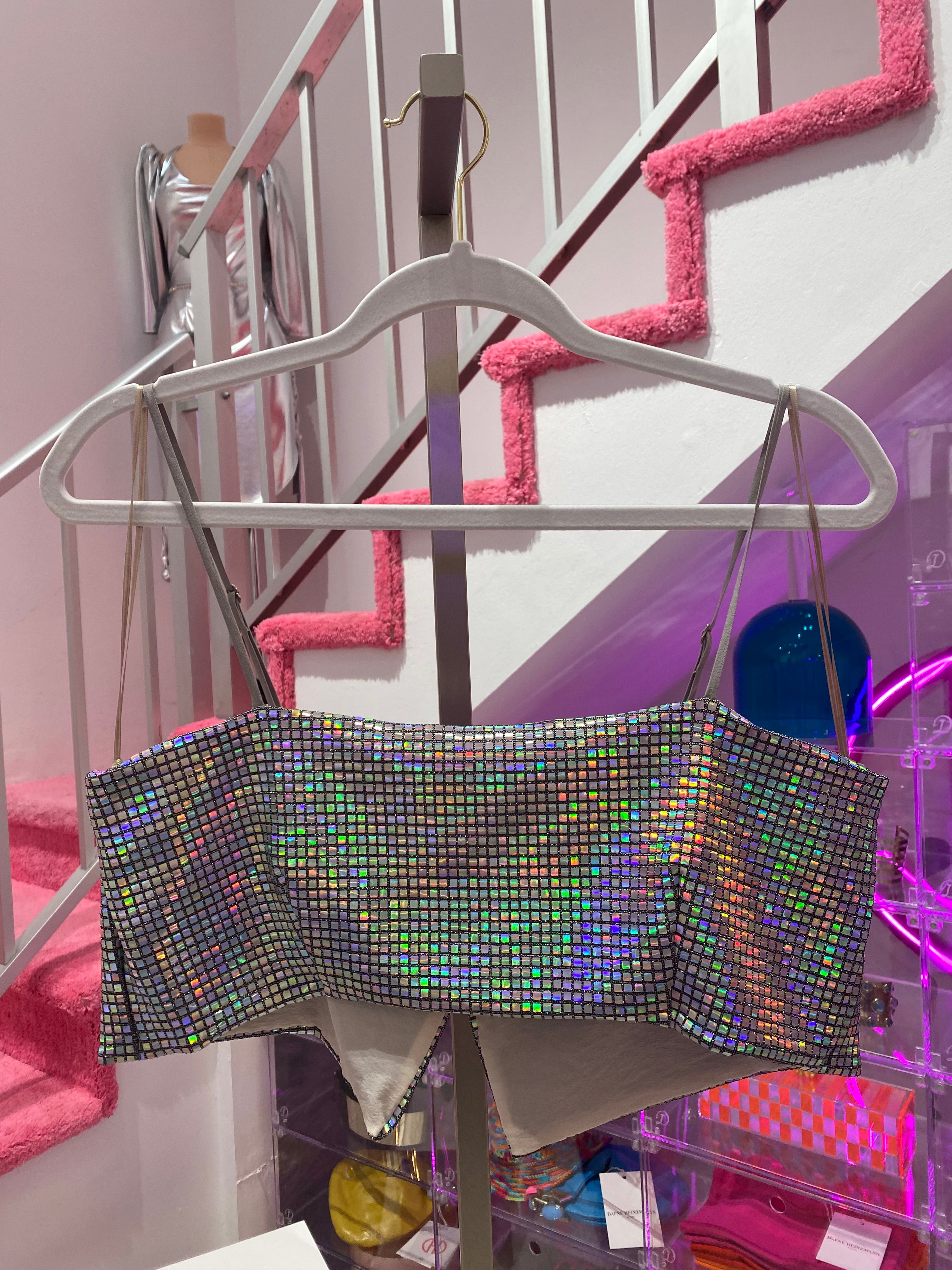 Inés Metallic Bandeau Top