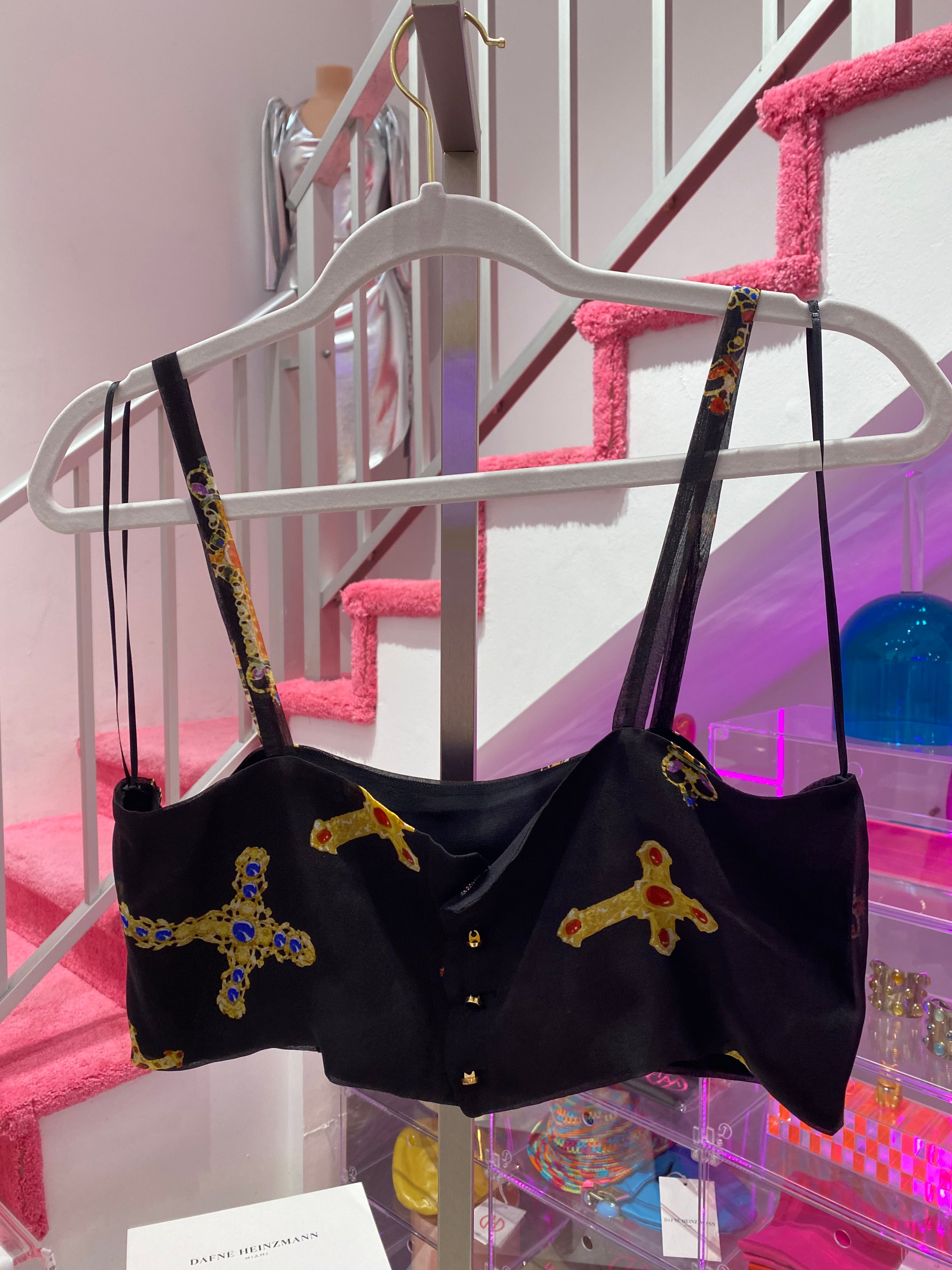 Isa Silk Bandeau Top