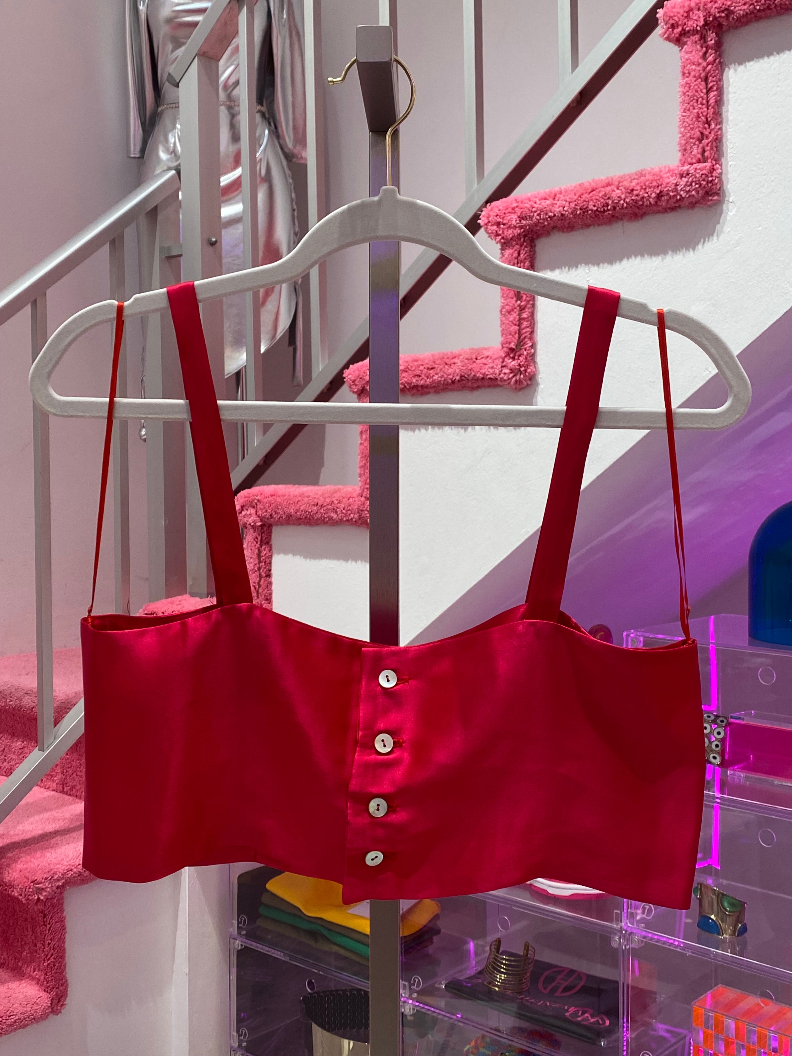 Isa Silk Bandeau Top