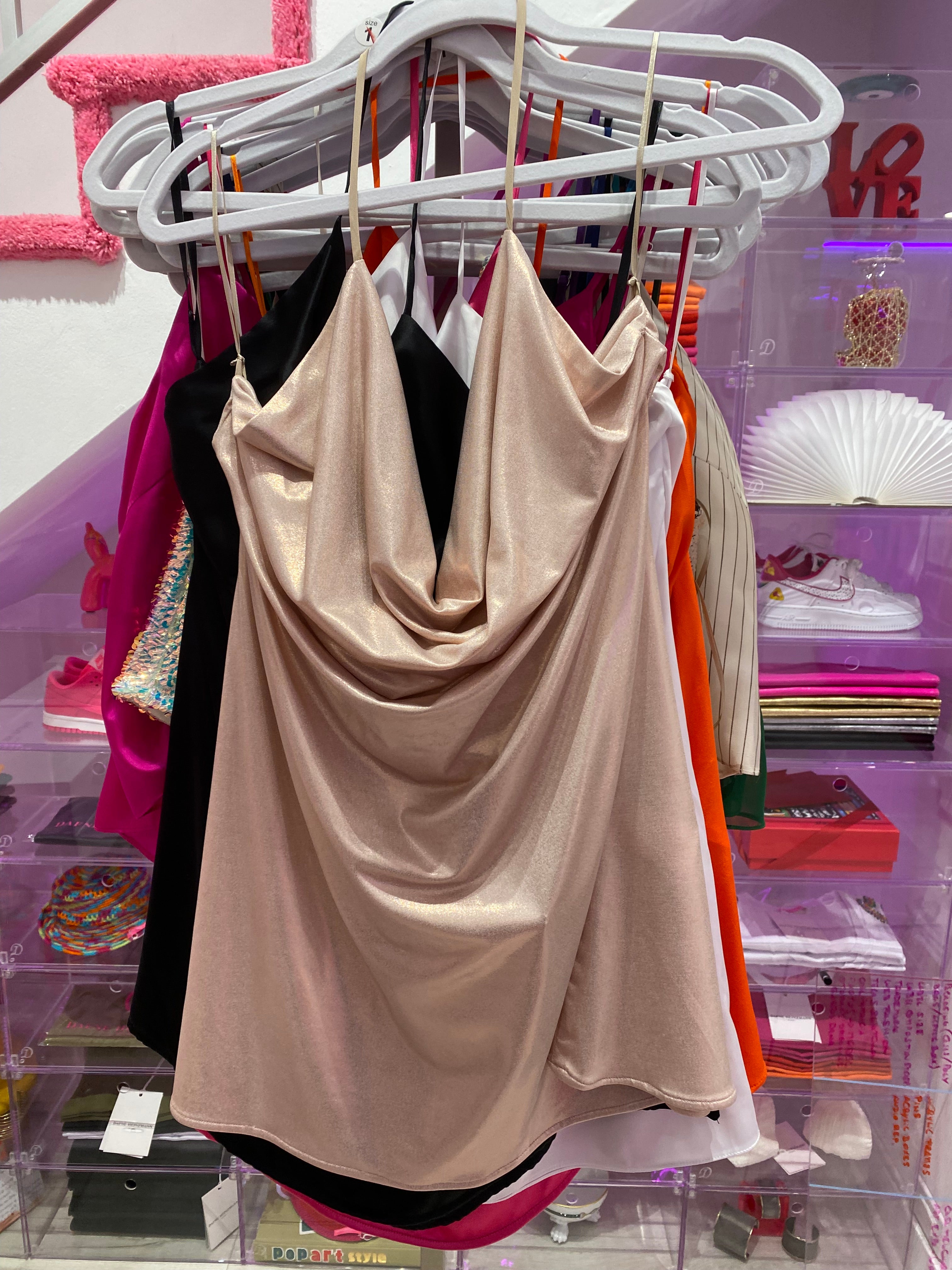 Metallic Bote Dress