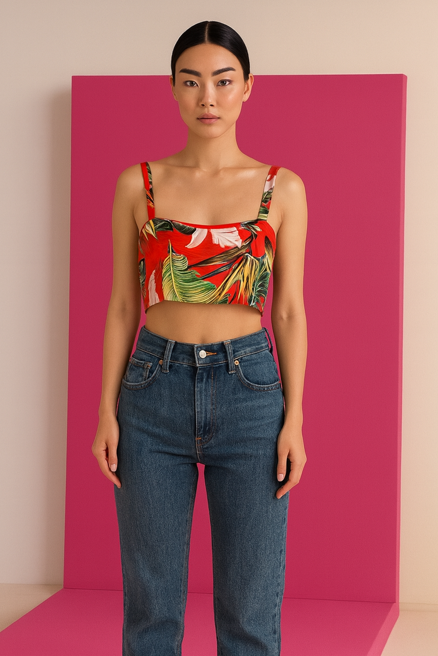 Isa Silk Bandeau Top